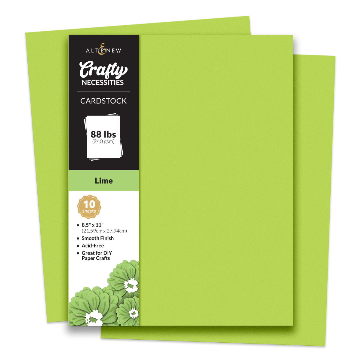 Altenew - Crafty Necessities - Lime Cardstock (10 sheets/set)