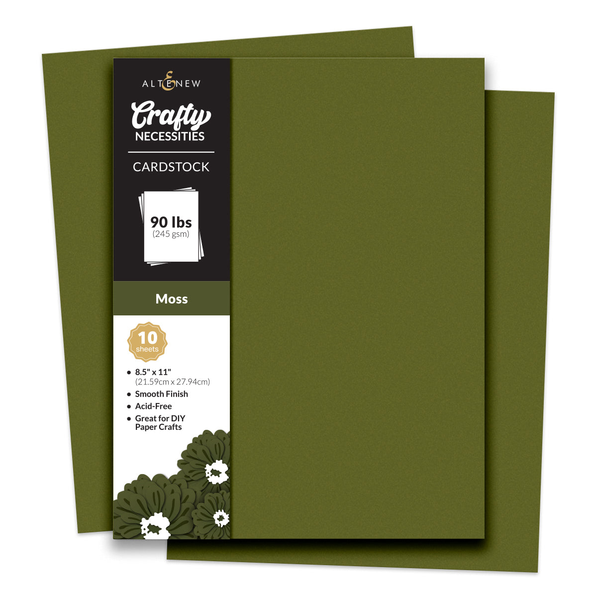 Altenew - Crafty Necessities - Moss Cardstock (10 sheets/set)