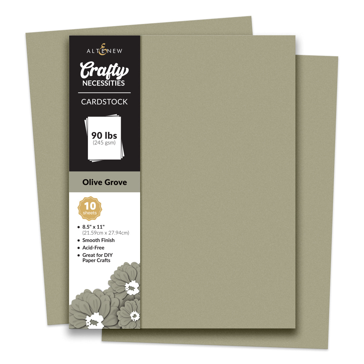 Altenew - Crafty Necessities - Olive Grove Cardstock (10 sheets/set)