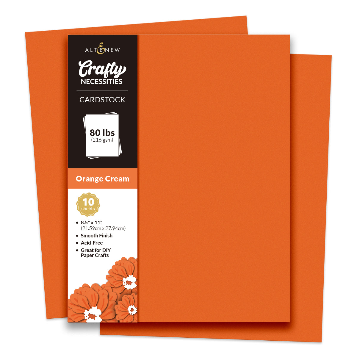 Altenew - Crafty Necessities - Orange Cream Cardstock (10 sheets/set)