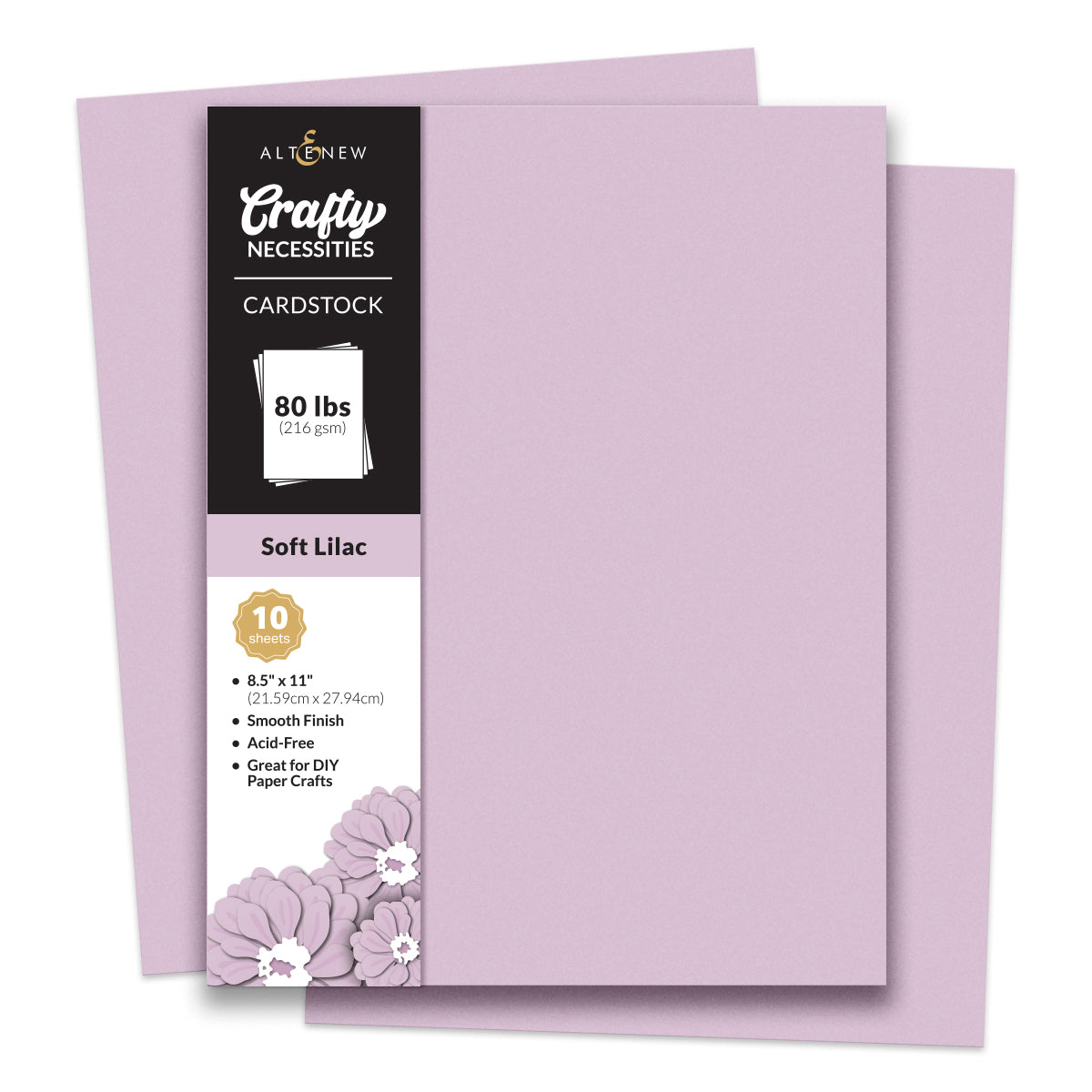 Altenew - Crafty Necessities - Soft Lilac Cardstock (10 sheets/set)