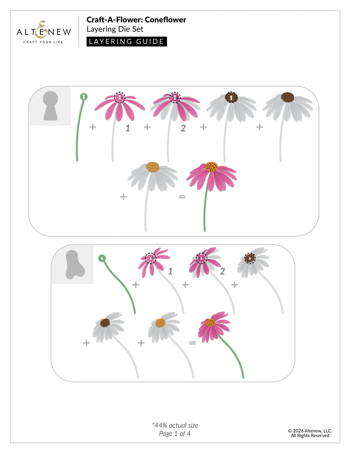 Altenew - Craft-A-Flower: Coneflower Layering Die Set