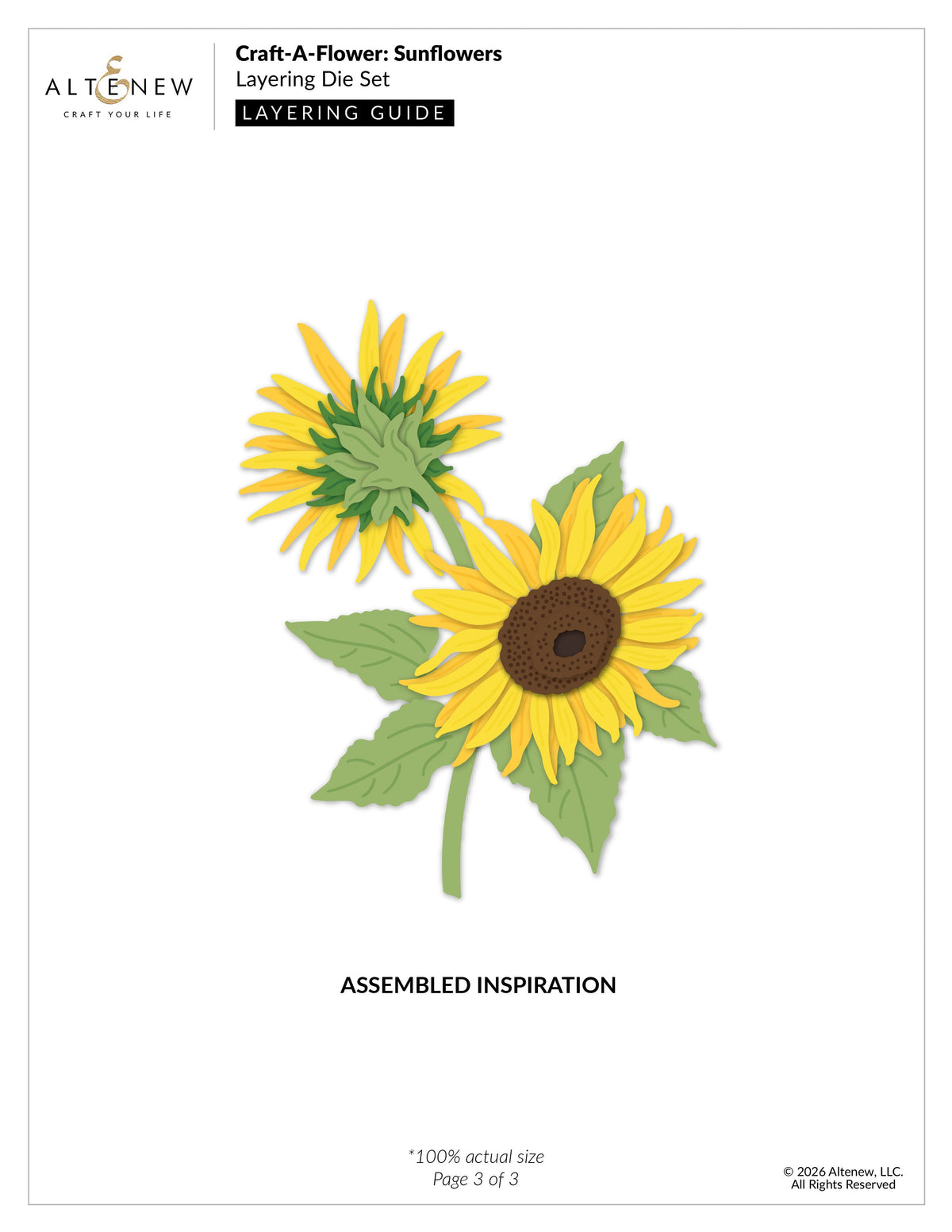 Altenew - Craft-A-Flower: Sunflowers Layering Die Set