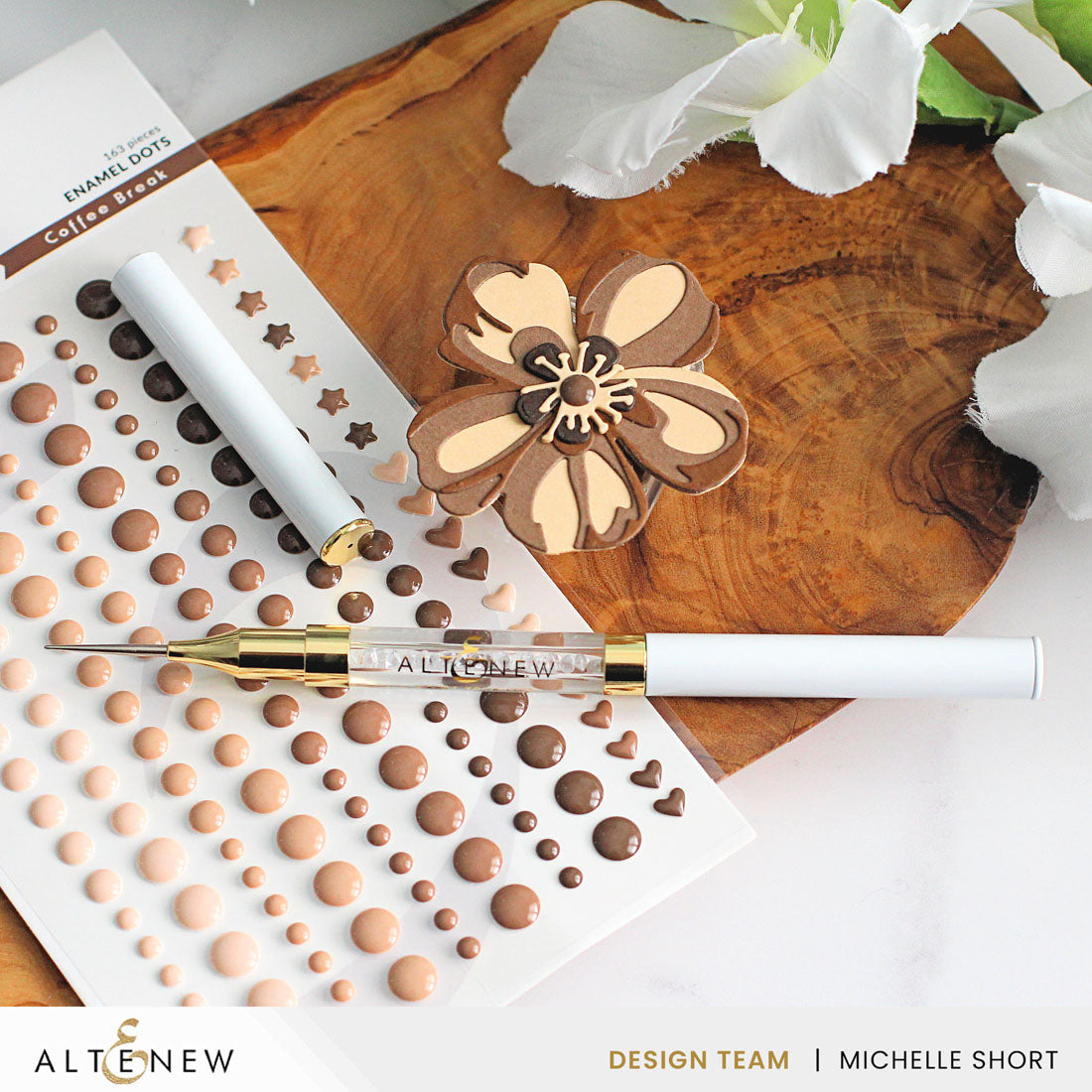 Altenew - Enamel Dots - Coffee Break
