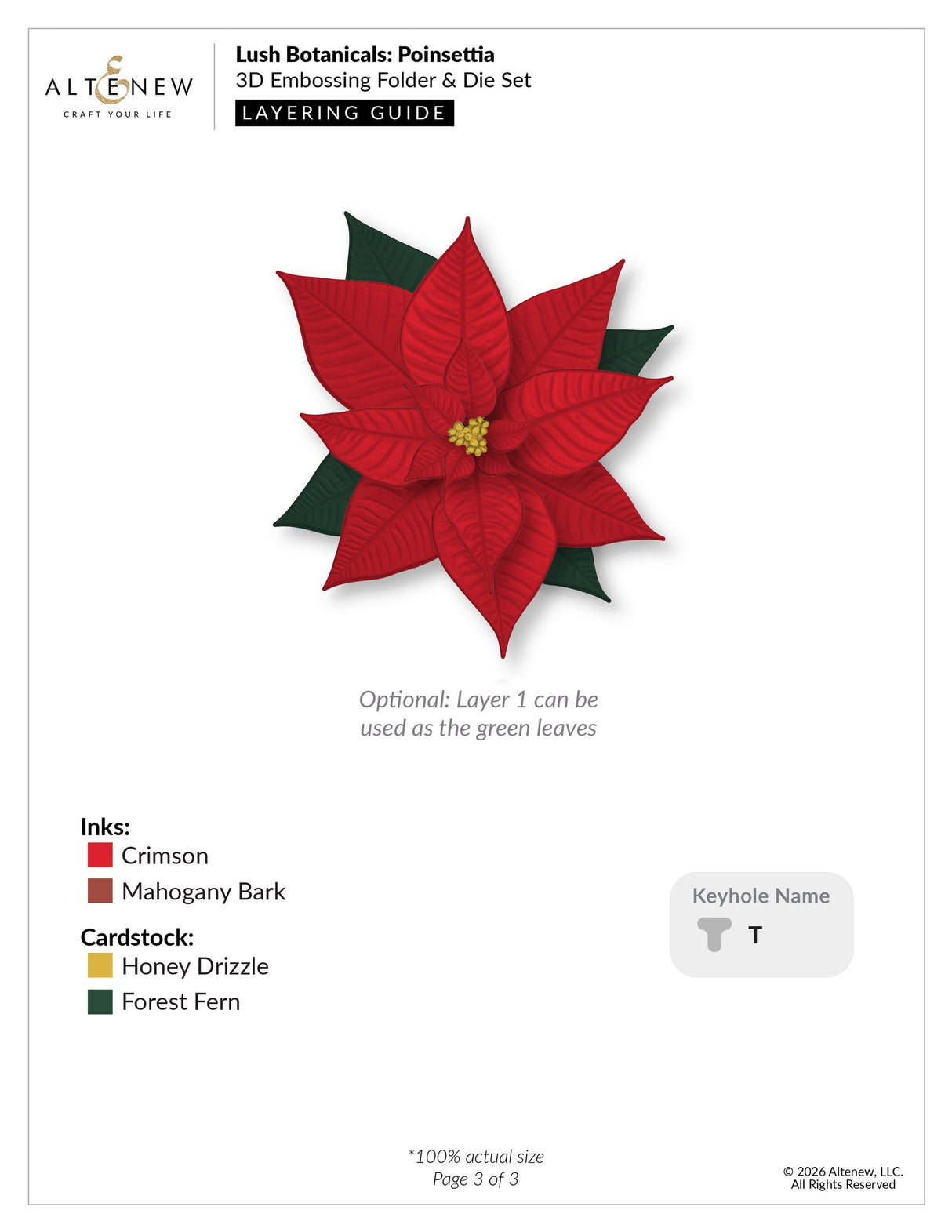 Altenew - Lush Botanicals: Poinsettia 3D Embossing Folder & Die Set