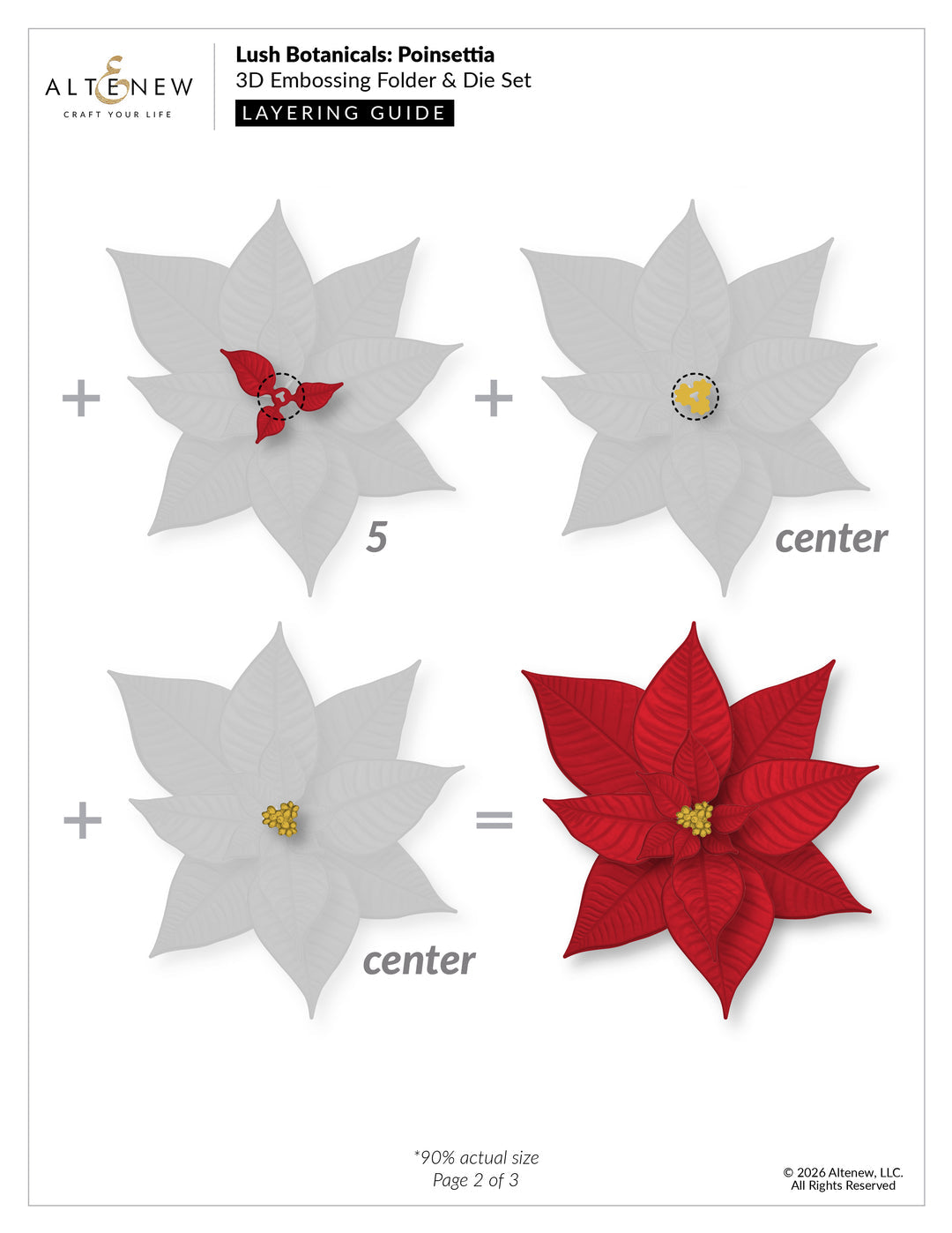Altenew - Lush Botanicals: Poinsettia 3D Embossing Folder & Die Set