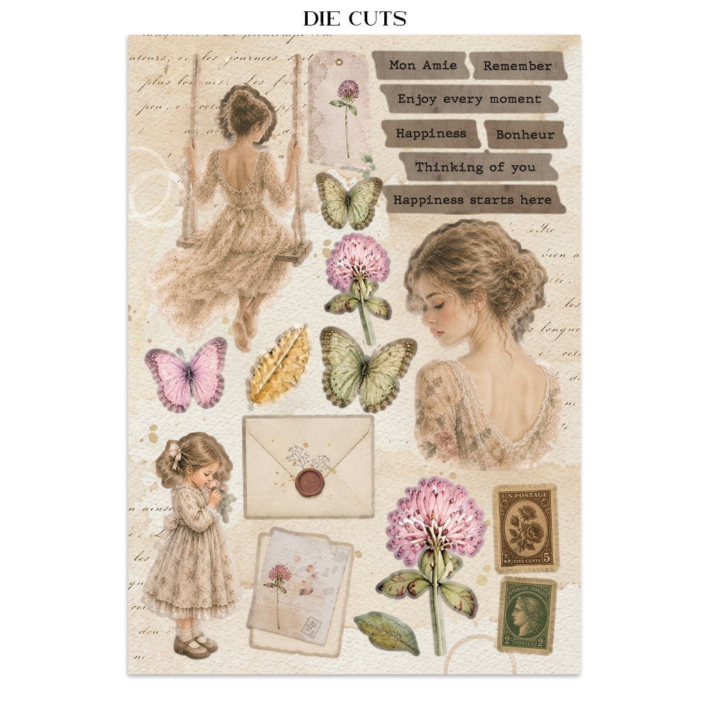 ***Pre-Order*** Stamperia - Printed Art Junk Journal: Stickers, Cut-Outs, Backgrounds For Art And Craft - Flowers And Poems
