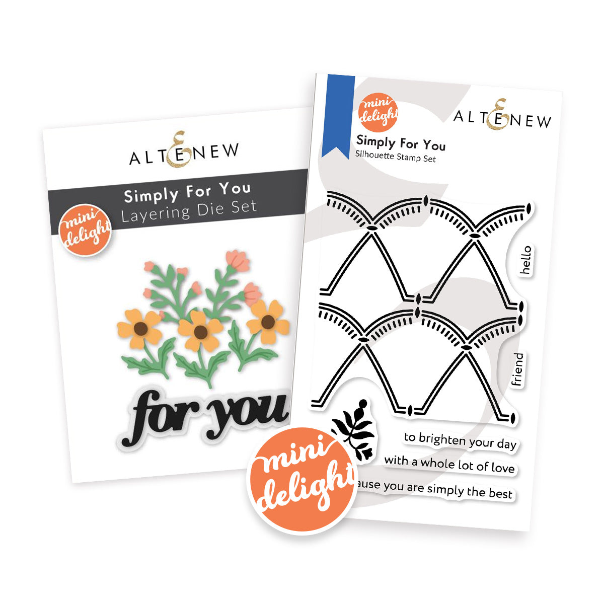 ***Pre-Order*** Altenew - Mini Delight: Simply For You Stamp & Layering Die Set