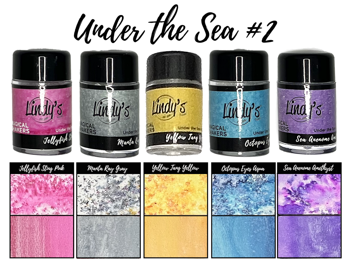 Lindy's Stamp Gang - Shimmer Magical - Shaker Set - Under the Sea 2 - Set 7