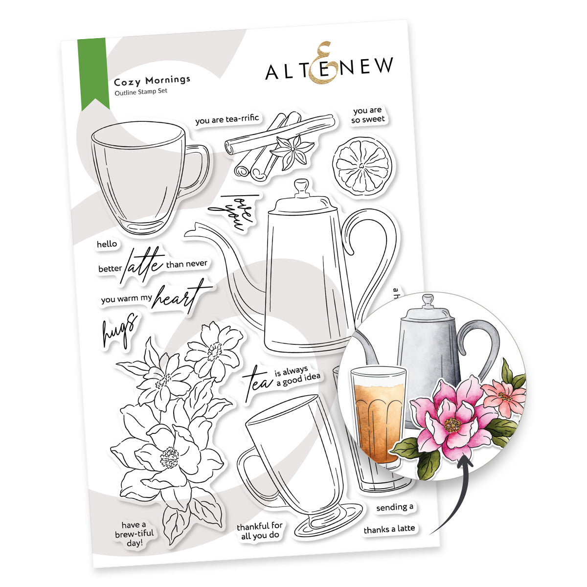 ***Pre-Order*** Altenew - Cozy Mornings Stamp Set