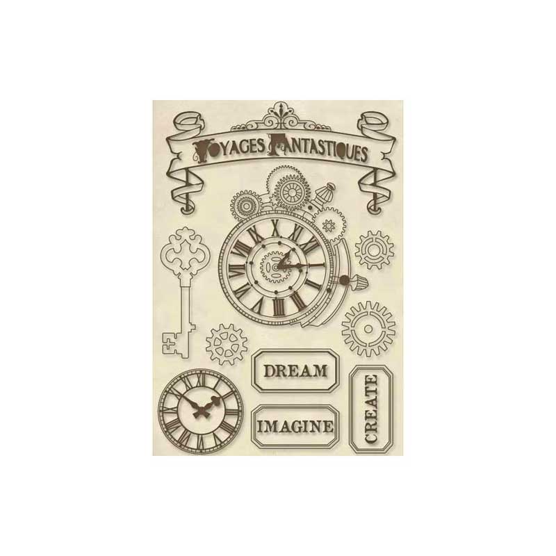 Stamperia - Wooden Shapes A5 - Voyages Fantastiques