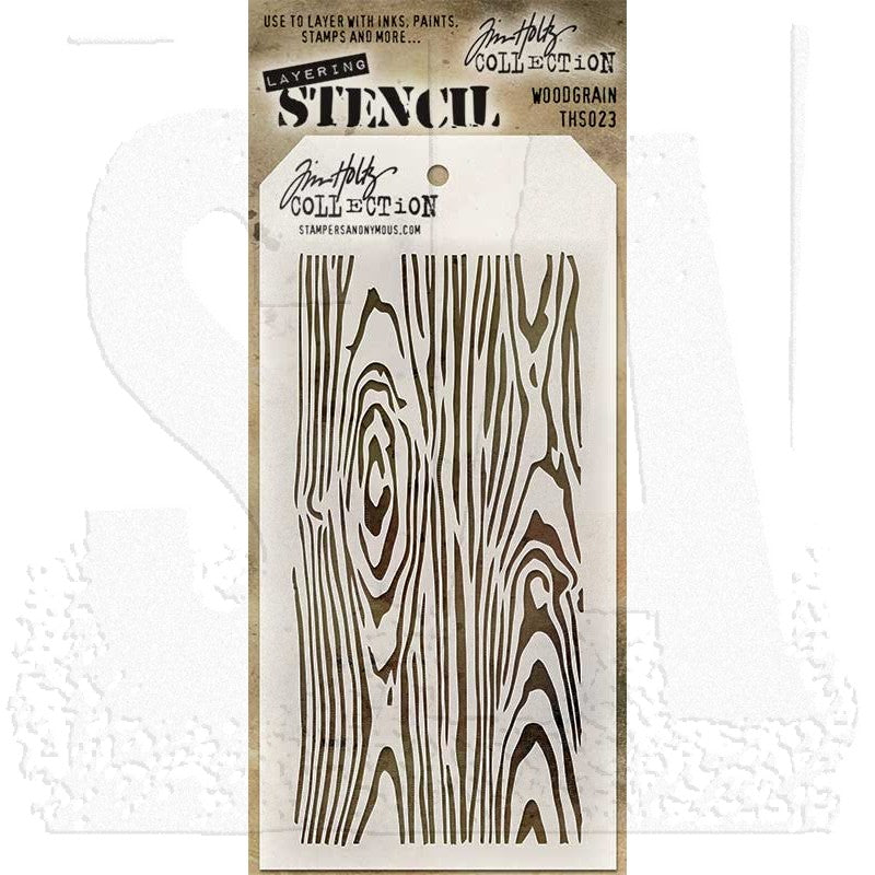 Tim Holtz - Stamper Anonymous - Layering Stencil - Woodgrain - THS023