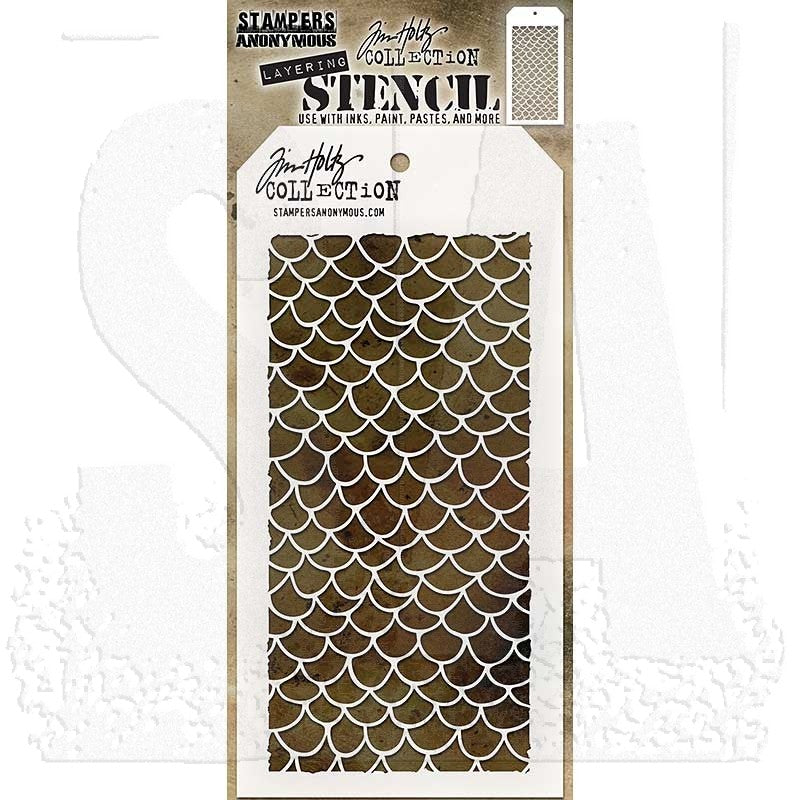 Tim Holtz - Stamper Anonymous - Layering Stencil - Scales - THS140