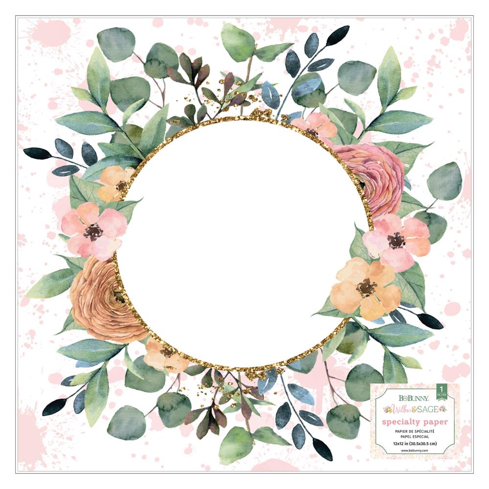 BoBunny - Willow & Sage - Specialty Paper 12"X12"