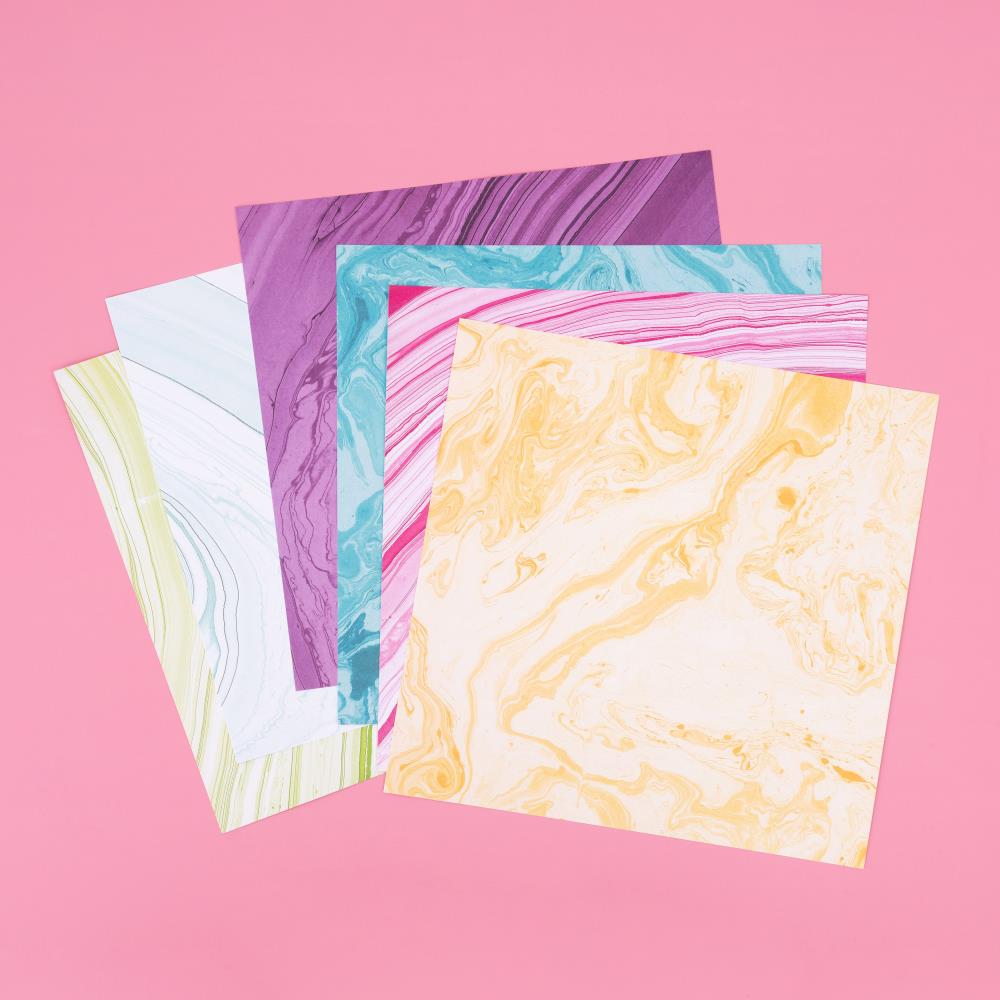 Colorbok - Single-Sided Printed Cardstock 12"X12" 30/Pkg - Marble