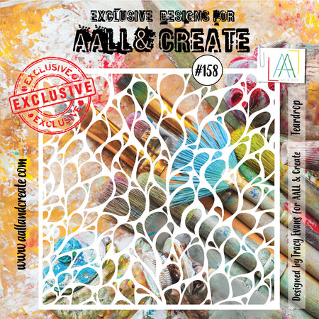 AALL & CREATE - 6"X6" STENCIL - TEARDROP #158