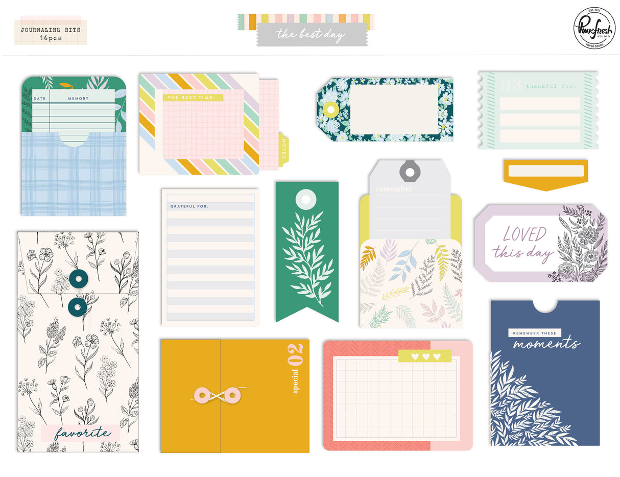 PinkFresh Studio - The Best Days - Journaling Bits