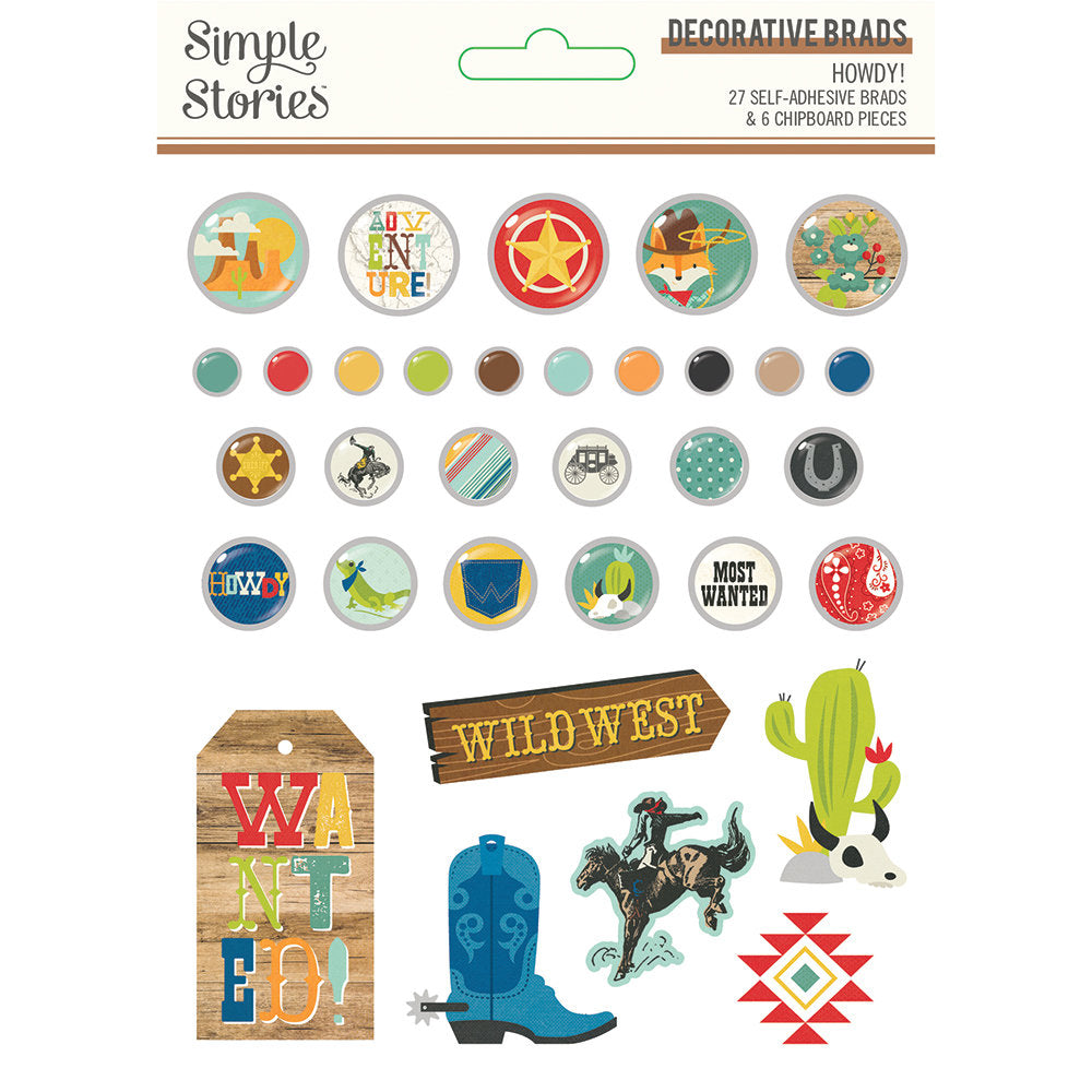 Simple Stories - Howdy! - Decorative Brads