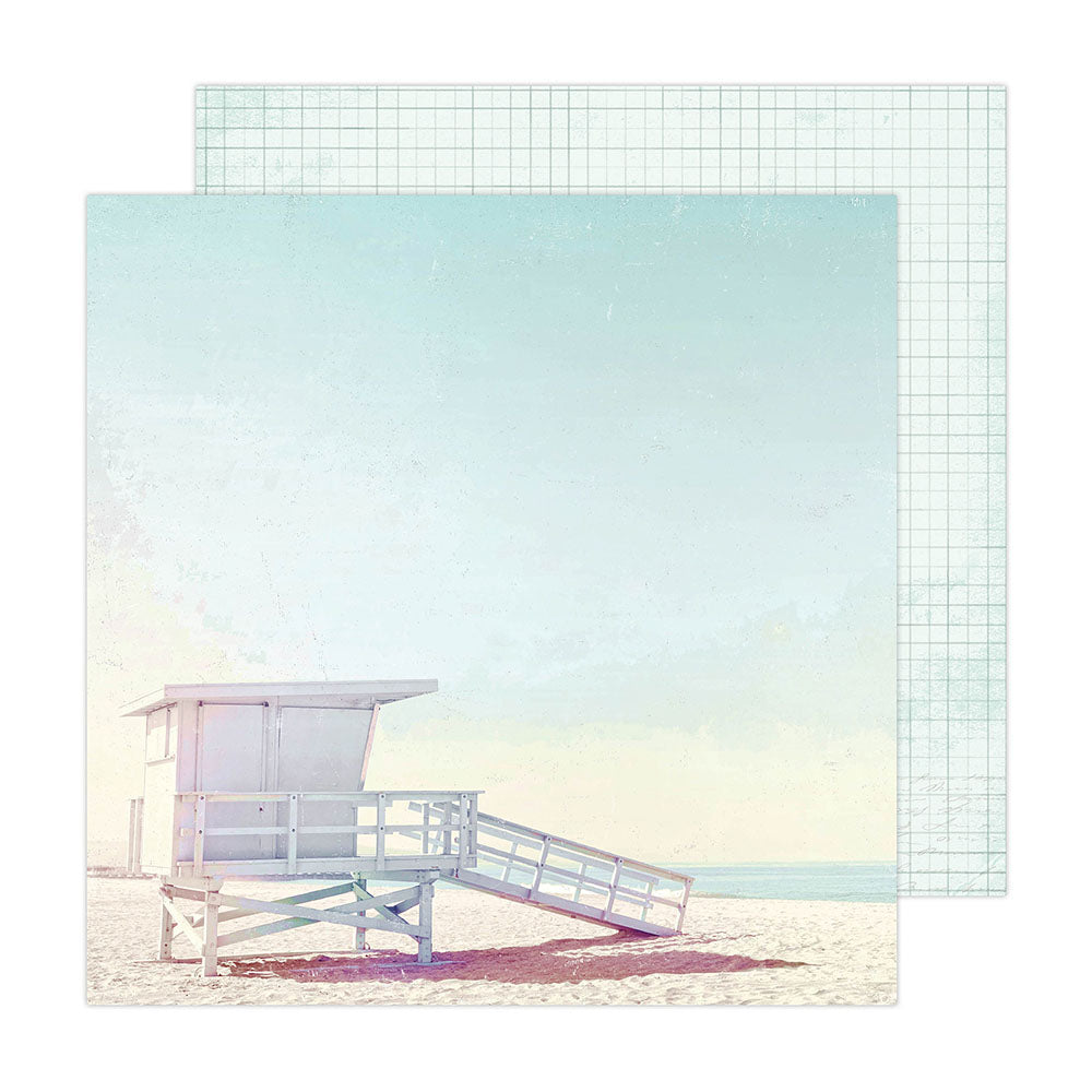 Heidi Swapp - Sun Chaser - 12 x 12 Double Sided Paper - Beach Life