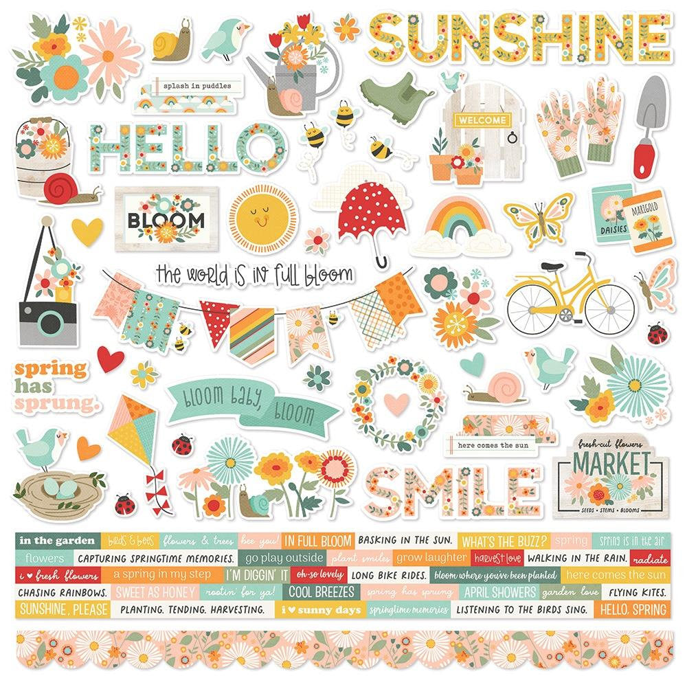 Simple Stories - Full Bloom - Cardstock Stickers 12X12