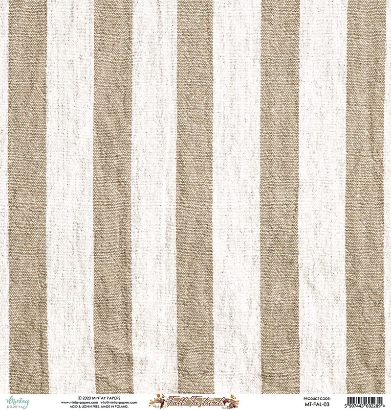 Mintay Papers - Fall Festival - 12"x12" Double-sided Patterned Paper - 3
