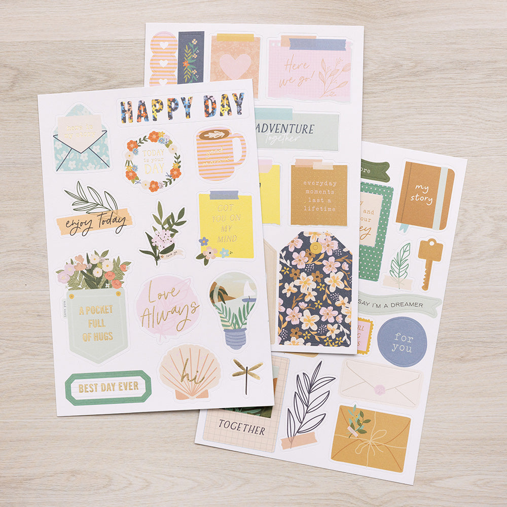 Jen Hadfield - Live and Let Grow - Sticker Book - Gold Foil Accents