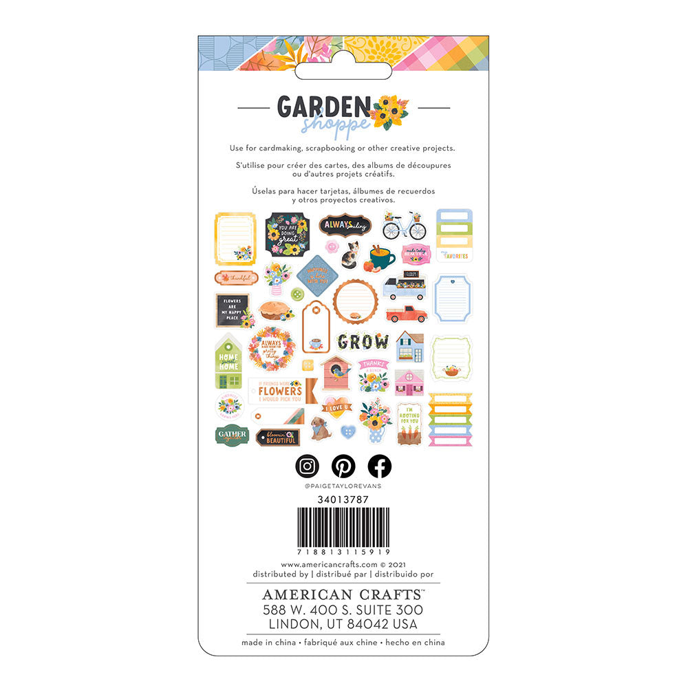 Paige Evans - Garden Shoppe - Ephemera - Icon With Copper Foil Accents