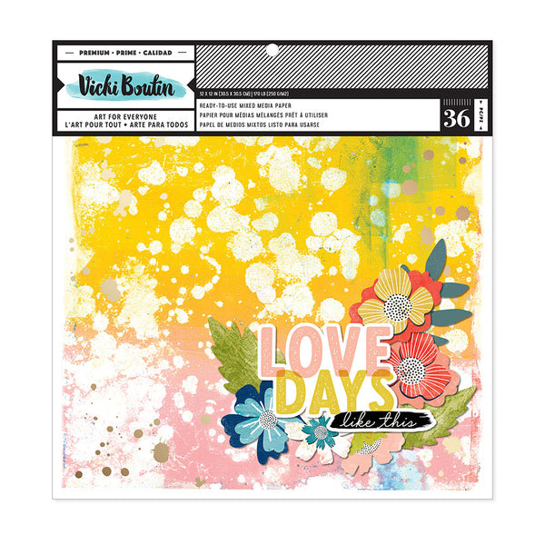 Vicki Boutin - Print Shop - 12 x 12 Paper Pad - Painted Backgrounds