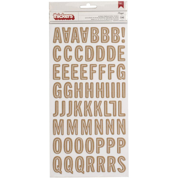 Pebbles - Merry Merry - Thickers Stickers - Alpha - Printed Chipboard