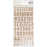 Pebbles - Merry Merry - Thickers Stickers - Alpha - Printed Chipboard
