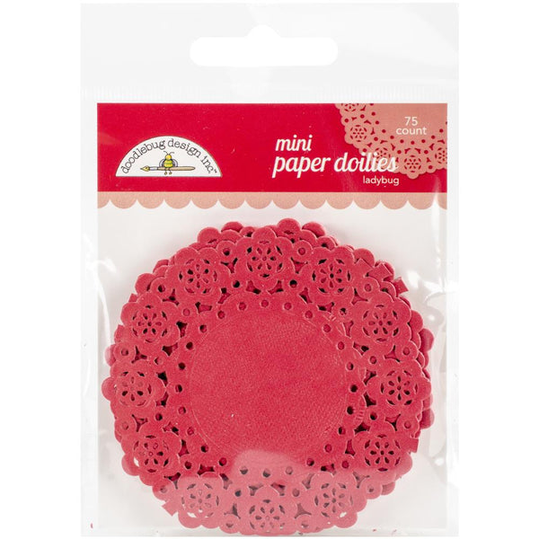 Doodlebug - Mini Doilies 3" 75/Pkg - Ladybug