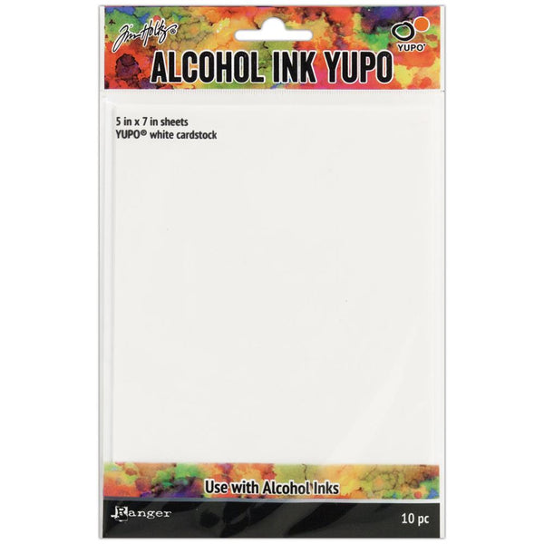 Tim Holtz - Alcohol Ink White Yupo Paper 10 Sheets - 5"X7"