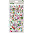 American Crafts - On Trend - Thickers Alphabet Stickers - Eric - Multi Print Chipboard
