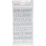 Dear Lizzy - Stay Colorful - Thickers Alpha Stickers - Bonjour Alpha - Multi Glittered Chipboard