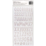 Dear Lizzy - Stay Colorful - Thickers Alpha Stickers - Bonjour Alpha - Multi Glittered Chipboard