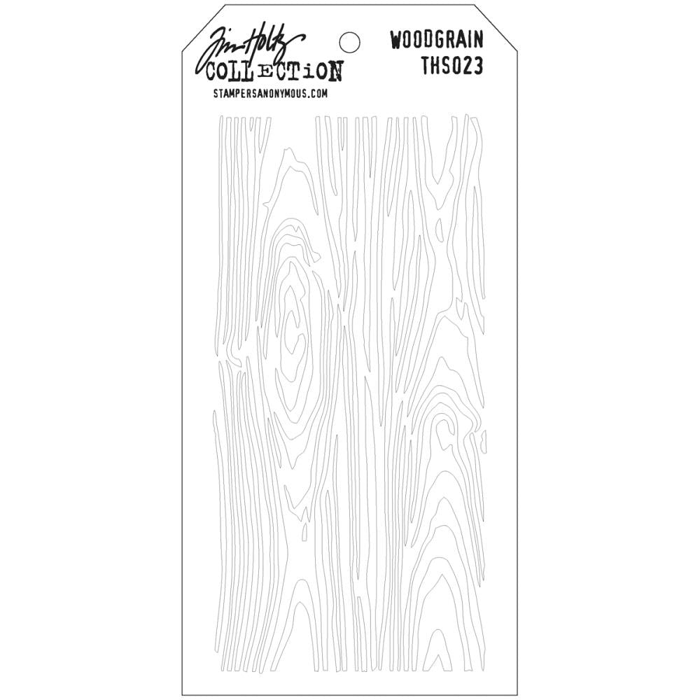 Tim Holtz - Stampers Anonymous - Layering Stencil - Woodgrain