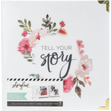 Heidi Swapp - Storyline 3 D-Ring Album 8.5"X11" - White Floral
