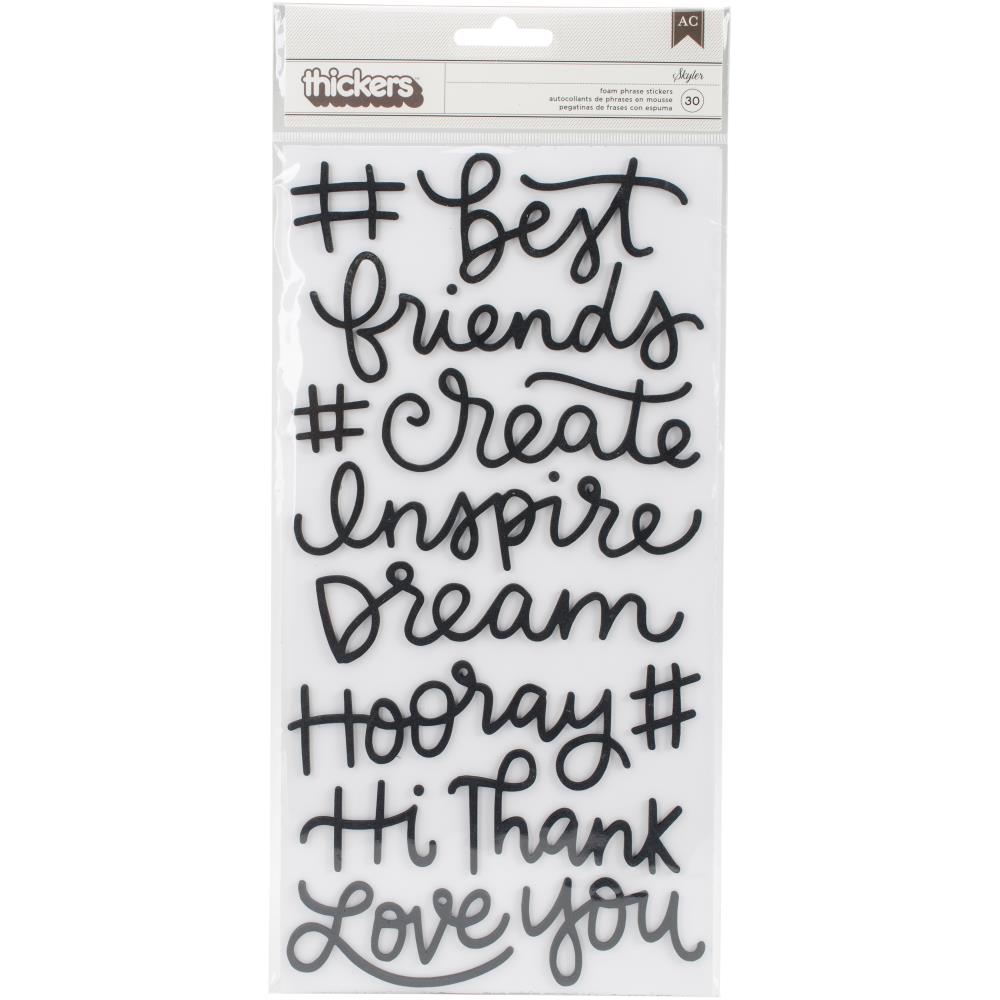 American Crafts - Girl Squad - Thickers Stickers - Phrases - Foam