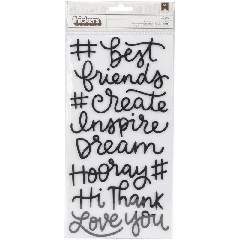 American Crafts - Girl Squad - Thickers Stickers - Phrases - Foam