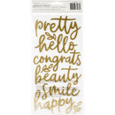 Jen Hadfield - Along The Way - Thickers Stickers - Phrase - Gold Foiled Foam