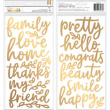 Jen Hadfield - Along The Way - Thickers Stickers - Phrase - Gold Foiled Foam