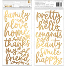 Jen Hadfield - Along The Way - Thickers Stickers - Phrase - Gold Foiled Foam