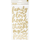 Jen Hadfield - Along The Way - Thickers Stickers - Phrase - Gold Foiled Foam