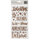 Shimelle - Head In The Clouds - Thickers Stickers - Adventures - Phrases - Foam - Gold Glitter