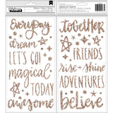 Shimelle - Head In The Clouds - Thickers Stickers - Adventures - Phrases - Foam - Gold Glitter