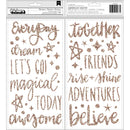 Shimelle - Head In The Clouds - Thickers Stickers - Adventures - Phrases - Foam - Gold Glitter