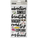 Pebbles - Chasing Adventures - Thickers Stickers - Phrase & Icon - Black Foam