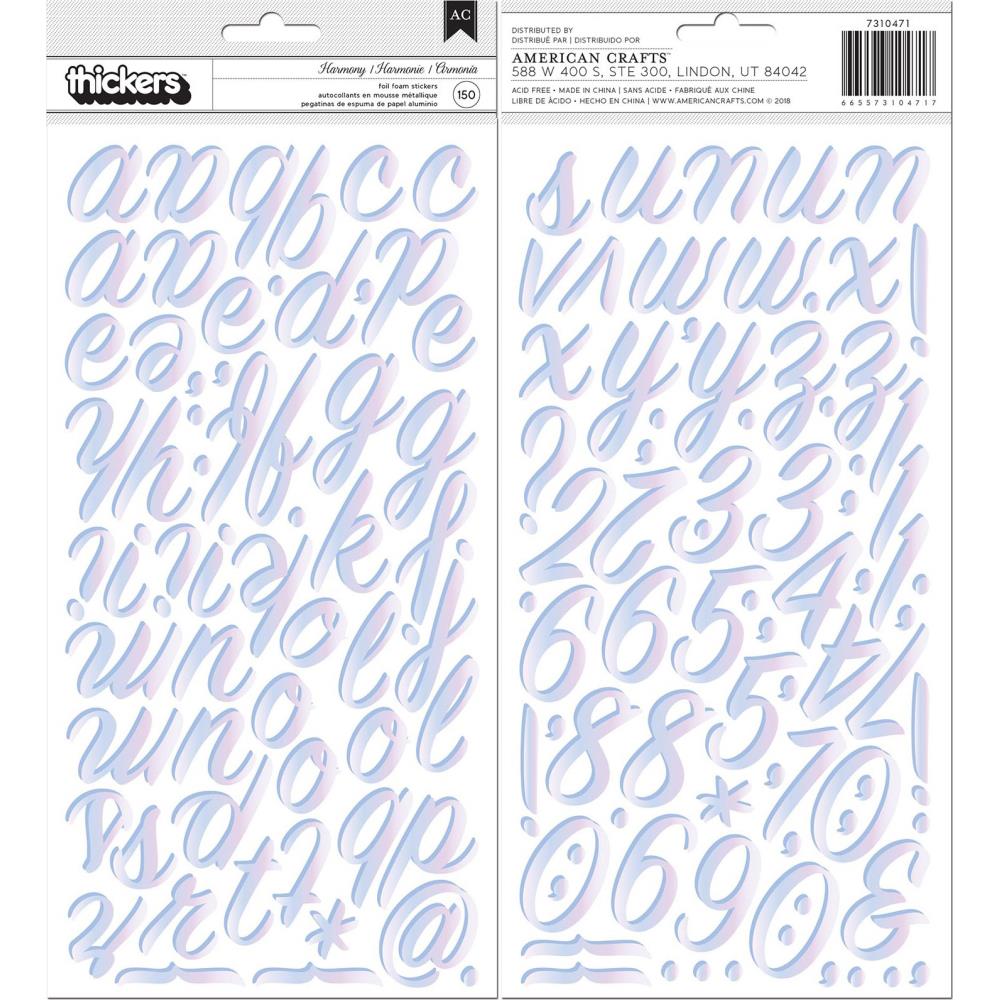 American Crafts - Thickers Stickers - Harmony With Iridescent Foil
