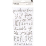 Pebbles - Peek-A-Boo You - Thickers Stickers Phrase & Icons - Puffy