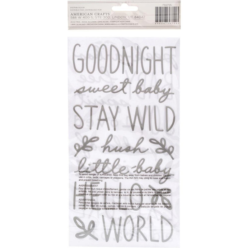 Pebbles - Peek-A-Boo You - Thickers Stickers Phrase & Icons - Puffy